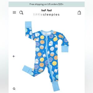 Little Sleepies Blue Footies One Piece